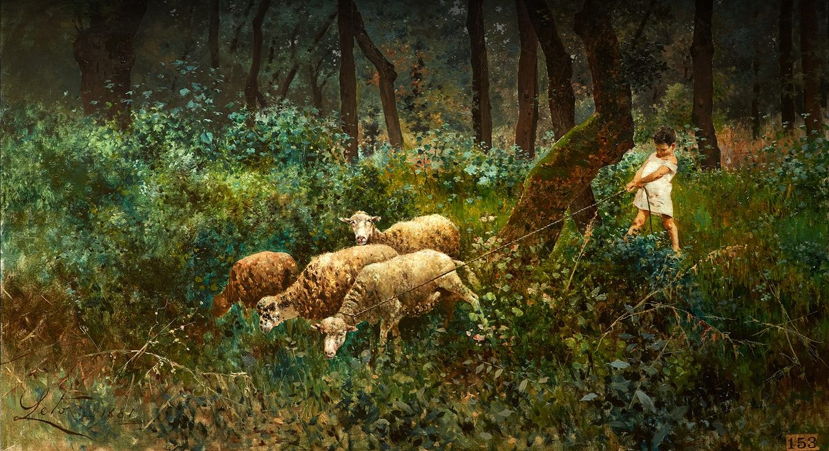 Antonino Leto, Nel bosco di Portici, 1881