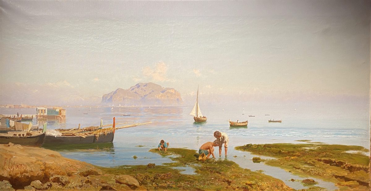 Francesco Lojacono, Golfo di Palermo con Montepellegrino, 1890 circa