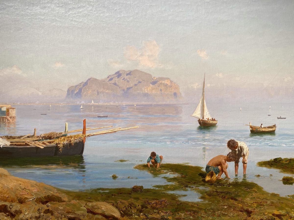 Francesco Lojacono, Golfo di Palermo con Montepellegrino, dettaglio