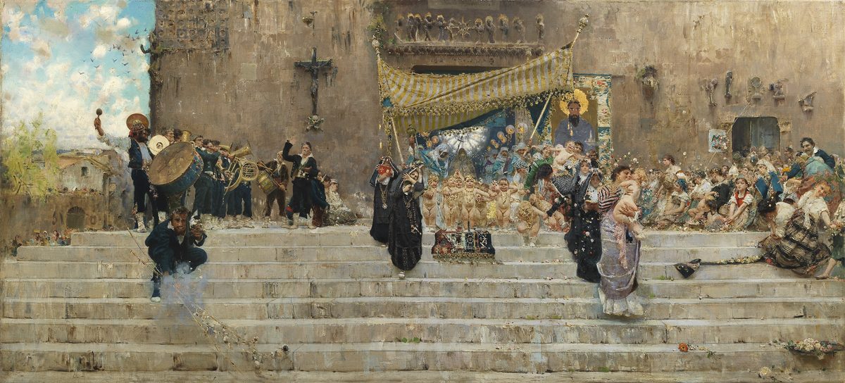 Francesco Paolo Michetti, La processione del Corpus Domini a Chieti, 1877